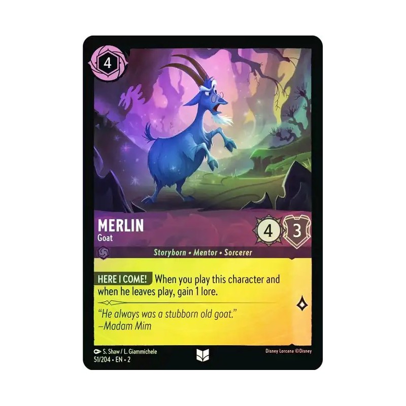 Carta Foil Merlin - Goat | Disney Lorcana #051/204·EN·2