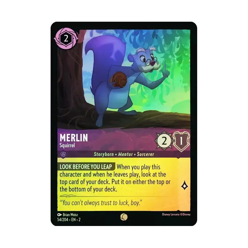 Carta Foil Merlin - Squirrel | Disney Lorcana #054/204·EN·2