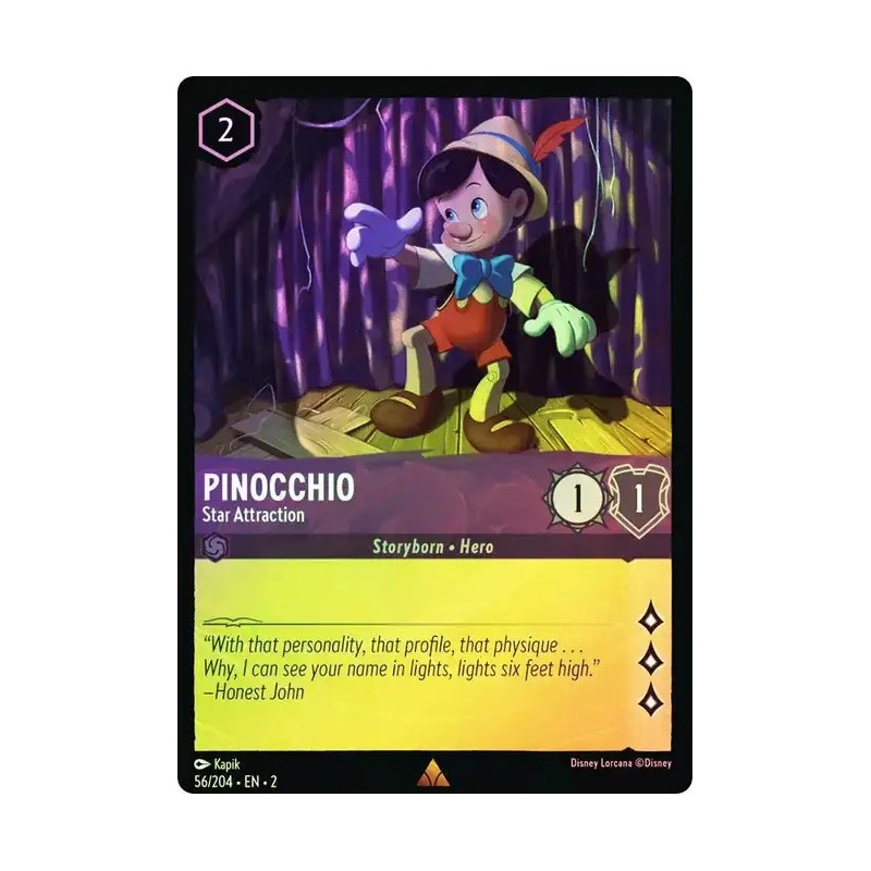 Carta Foil Pinocchio - Star Attraction | Disney Lorcana #056/204·EN·2