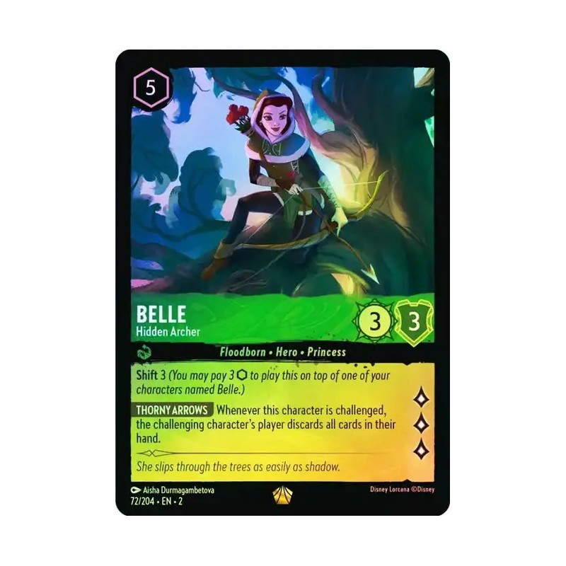 Carta Foil Belle - Hidden Archer | Disney Lorcana #072/204·EN·2