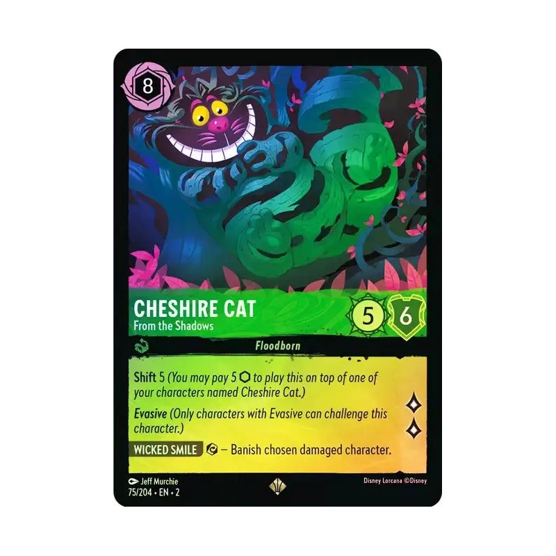 Carta Foil Cheshire Cat - From the Shadows Disney Lorcana 075/204·EN·2