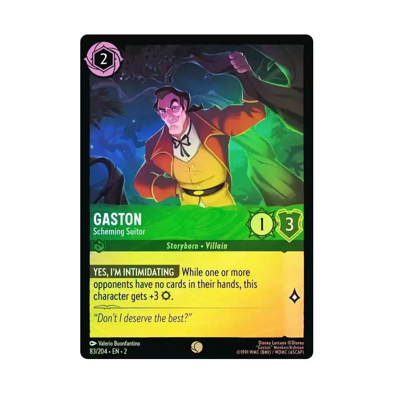 Carta Foil Gaston - Scheming Suitor | Disney Lorcana #083/204·EN·2