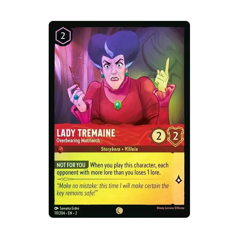 Carta Foil Lady Tremaine - Overbearing Matriarch Lorcana #111/204·EN·2