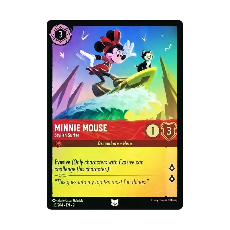 Carta Foil Minnie Mouse - Stylish Surfer Disney Lorcana #113/204·EN·2