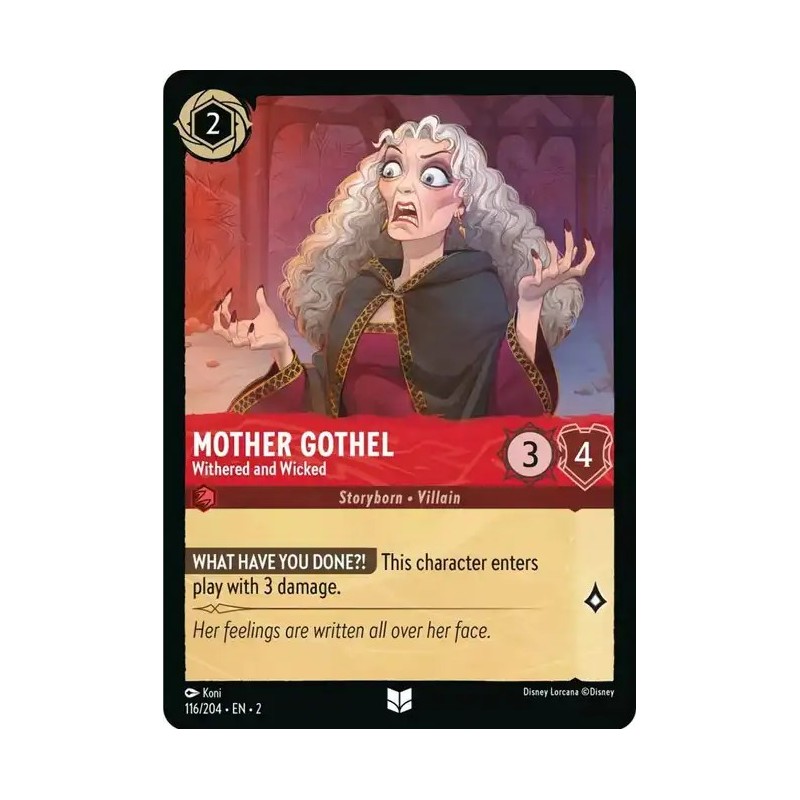 Carta Mother Gothel - Withered and Wicked Disney Lorcana #116/204·EN·2