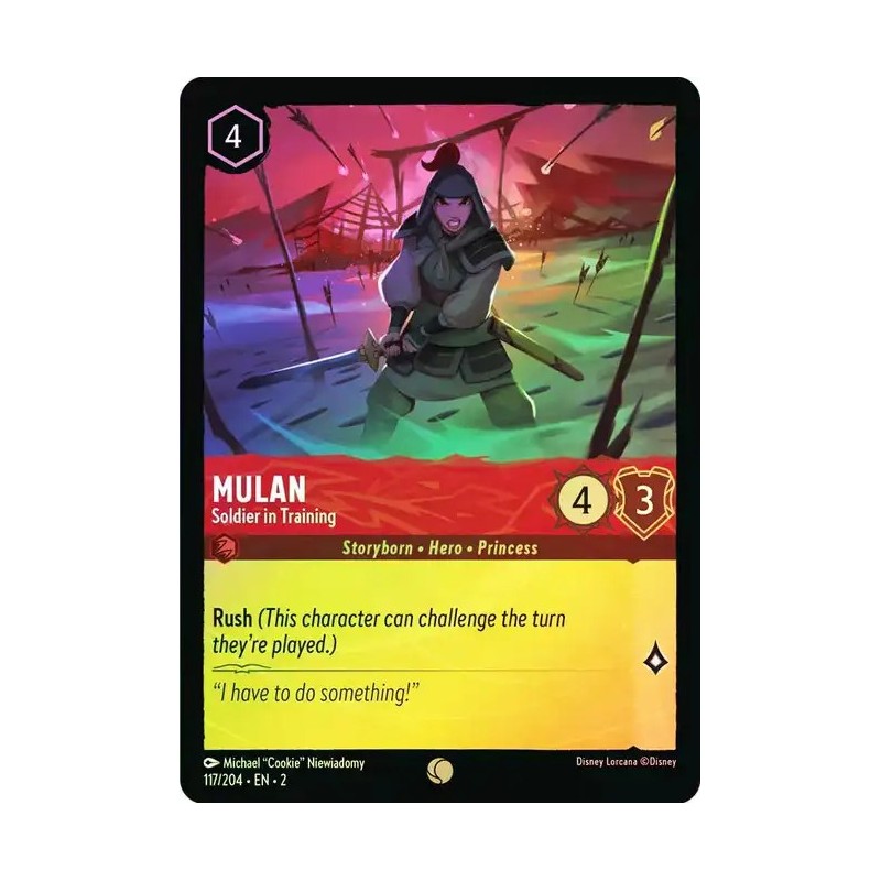 Carta Foil Mulan - Soldier in Training | Disney Lorcana #117/204·EN·2