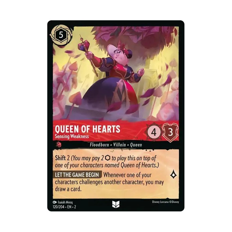 Carta Queen of Hearts - Sensing Weakness Disney Lorcana #120/204·EN·2