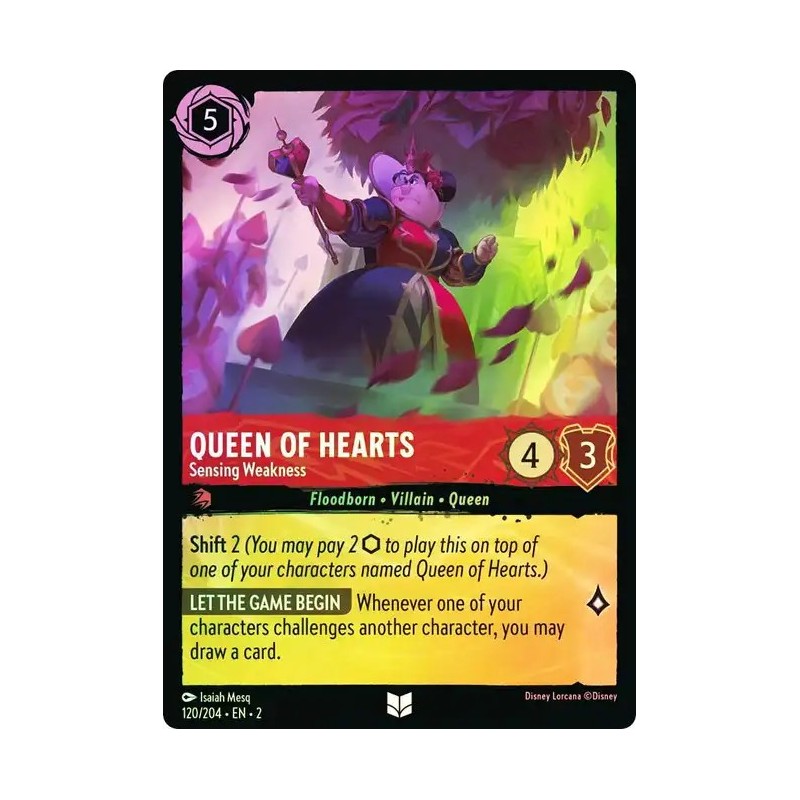 Carta Foil Queen of Hearts - Sensing Weakness | Lorcana #120/204·EN·2