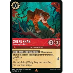 Carta Shere Khan - Menacing Predator | Disney Lorcana #126/204·EN·2