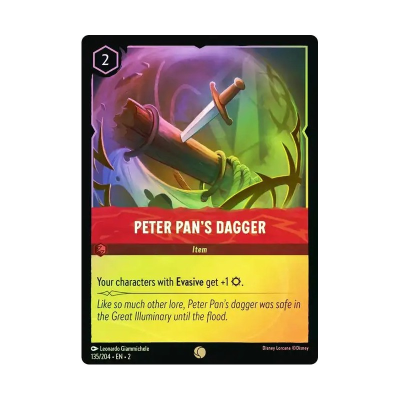 Carta Foil Peter Pan's Dagger | Disney Lorcana #135/204·EN·2