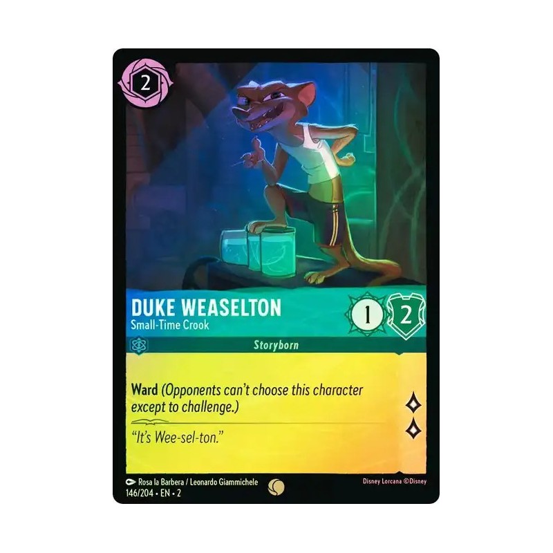 Carta Foil Duke Weaselton - Small-Time Crook |  Lorcana #146/204·EN·2