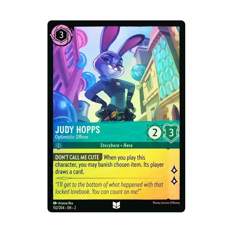 Carta Foil Judy Hopps Optimistic Officer | Disney Lorcana 152/204·EN·2