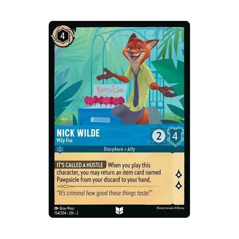 Carta Nick Wilde - Wily Fox | Disney Lorcana #154/204·EN·2