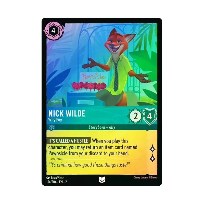 Carta Foil Nick Wilde - Wily Fox | Disney Lorcana #154/204·EN·2