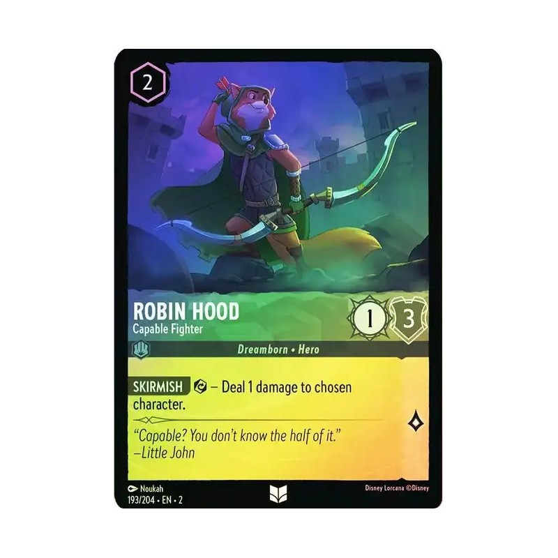 Carta Foil Robin Hood - Capable Fighter | Disney Lorcana #193/204·EN·2