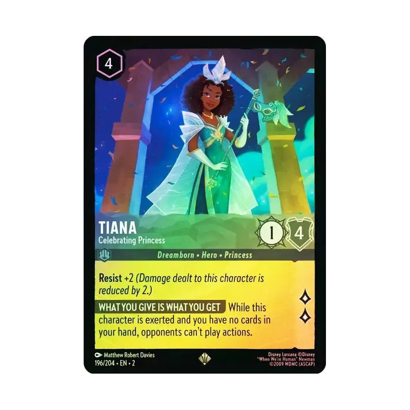 Carta Foil Tiana - Celebrating Princess | Disney Lorcana #196/204·EN·2