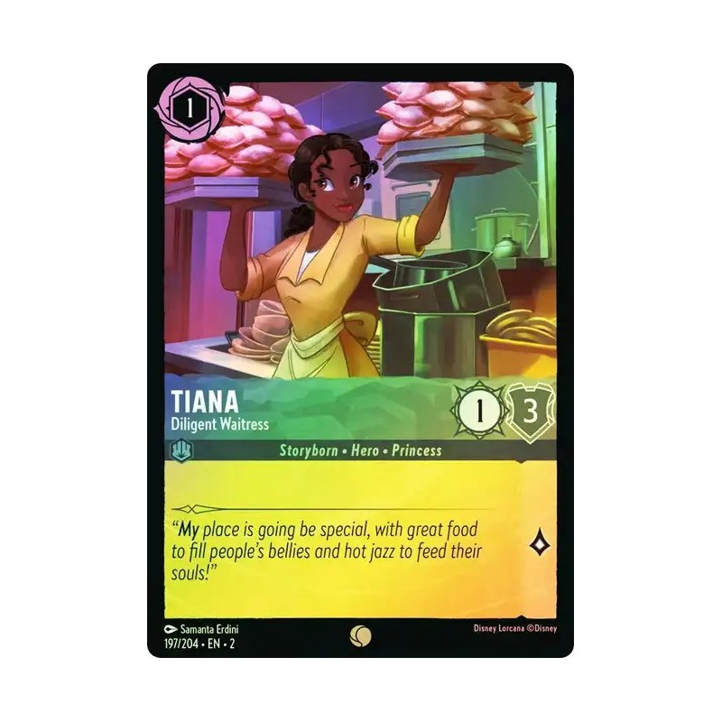 Carta Foil Tiana - Diligent Waitress | Disney Lorcana #197/204·EN·2