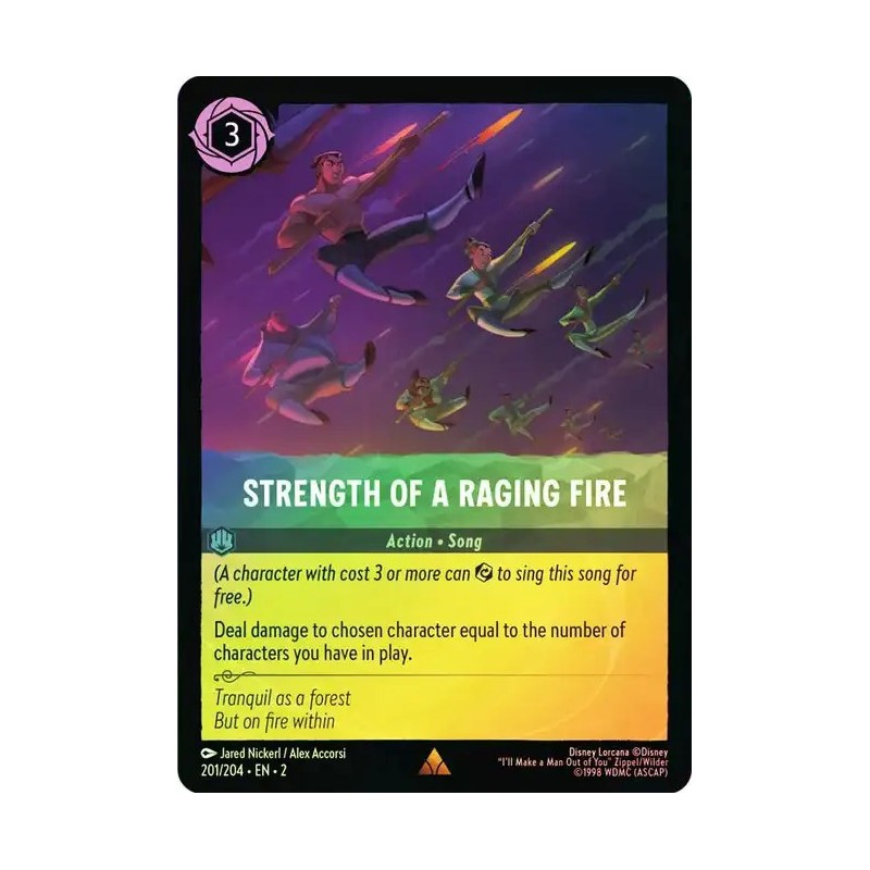 Carta Foil Strength of a Raging Fire | Disney Lorcana #201/204·EN·2