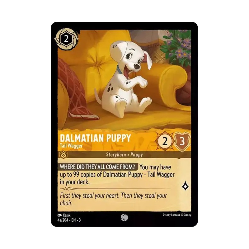 Carta Dalmatian Puppy - Tail Wagger a | Disney Lorcana #004a/204·EN·3