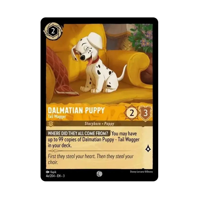 Carta Dalmatian Puppy - Tail Wagger e | Disney Lorcana #004e/204·EN·3