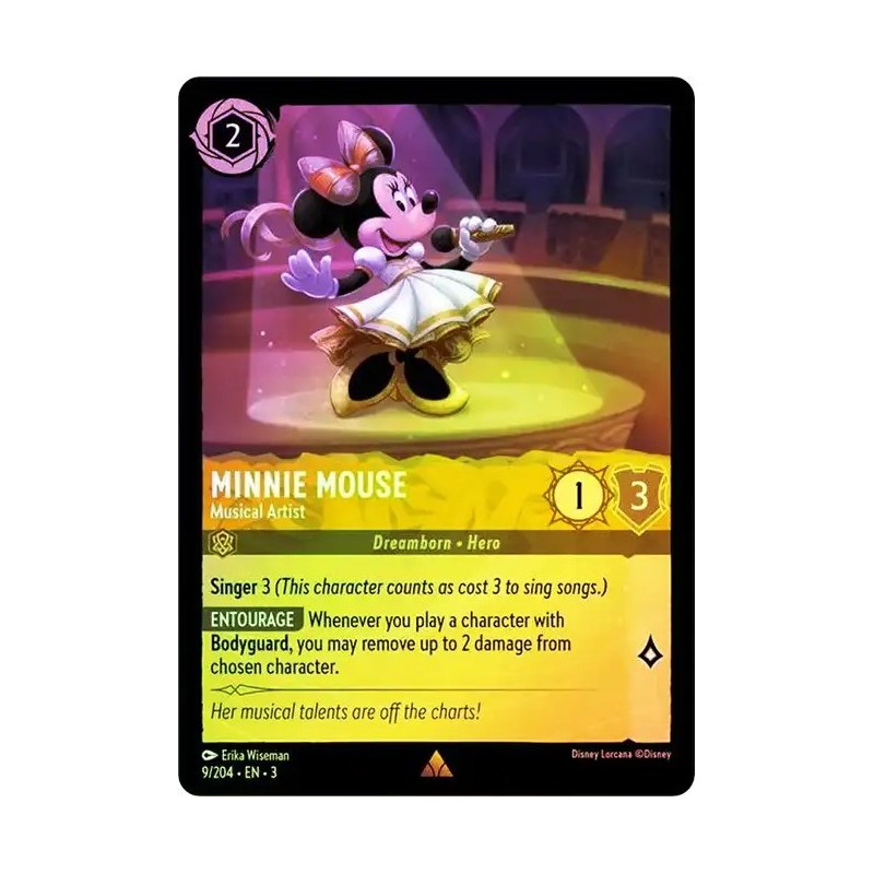 Carta Foil Minnie Mouse - Musical Artist Disney Lorcana #009/204·EN·3