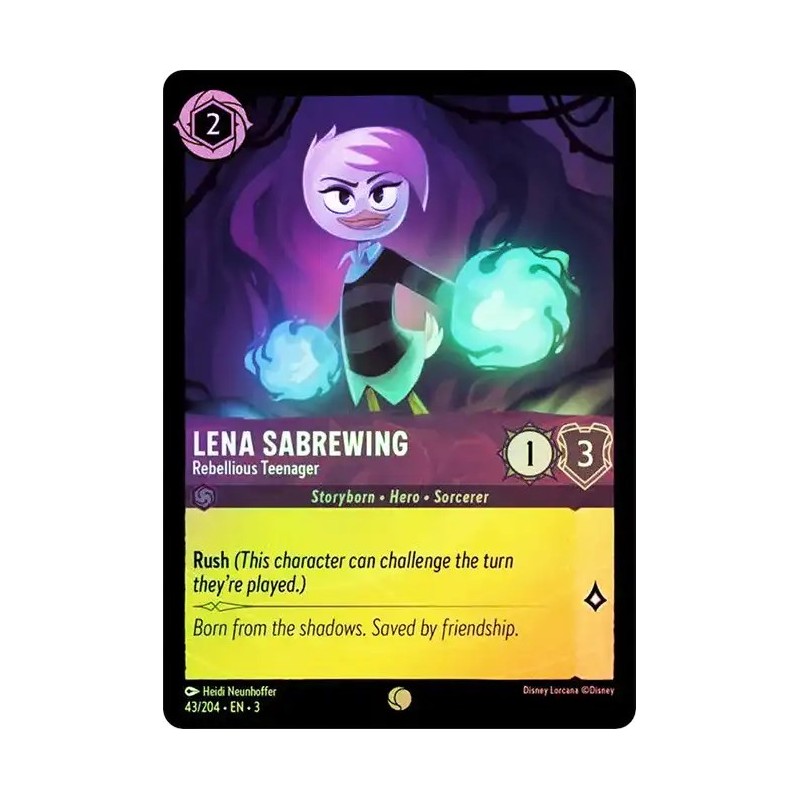 Carta Foil Lena Sabrewing - Rebellious Teenager |Lorcana #043/204·EN·3