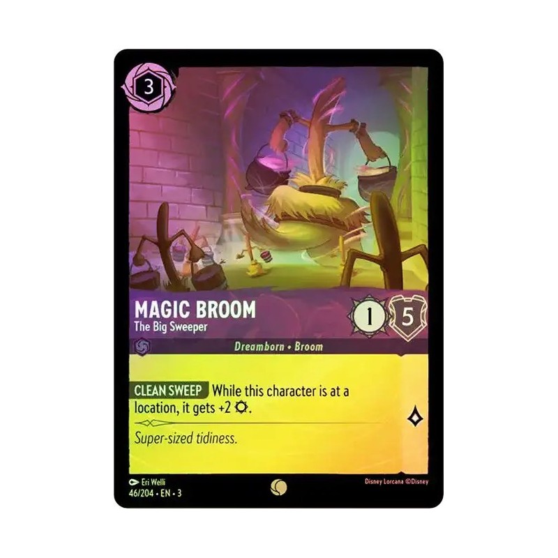 Carta Foil Magic Broom - The Big Sweeper Disney Lorcana #046/204·EN·3