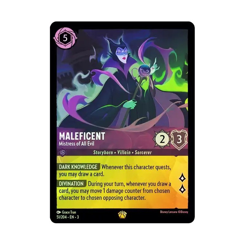 Carta Foil Maleficent - Mistress of All Evil | Lorcana #051/204·EN·3