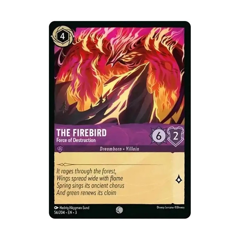 Carta The Firebird - Force of Destruction Disney Lorcana #056/204·EN·3