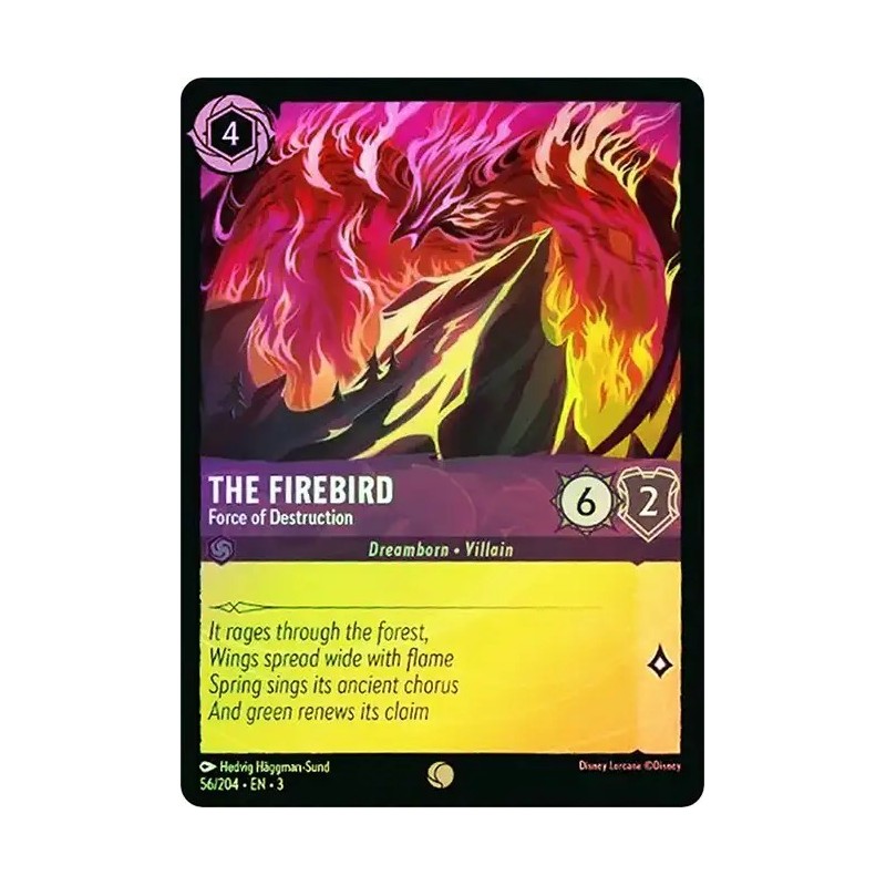 Carta Foil The Firebird - Force of Destruction | Lorcana #056/204·EN·3