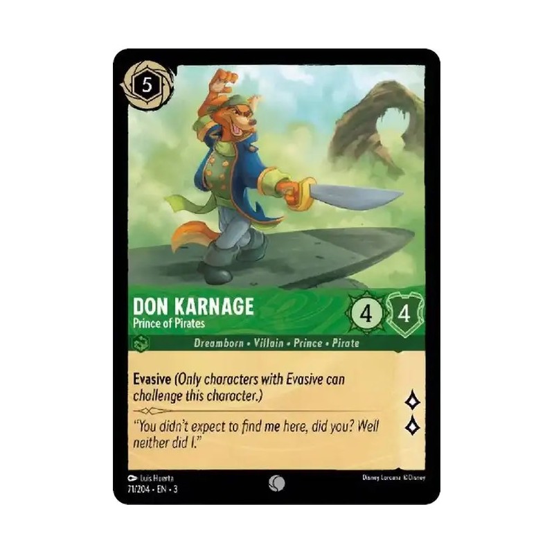 Carta Don Karnage - Prince of Pirates | Disney Lorcana #071/204·EN·3