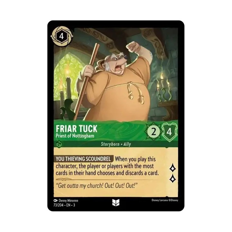 Carta Friar Tuck - Priest of Nottingham | Disney Lorcana #073/204·EN·3