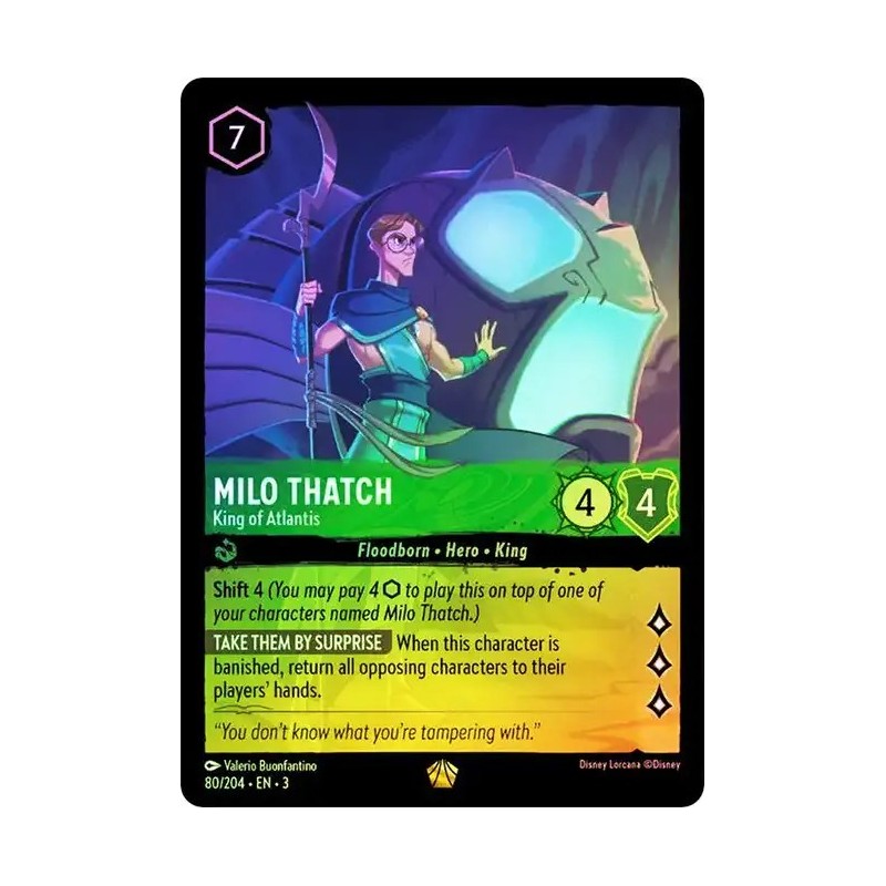 Carta Foil Milo Thatch - King of Atlantis Disney Lorcana #080/204·EN·3