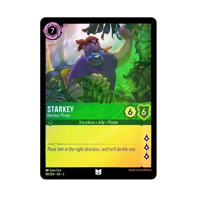 Carta Foil Starkey - Devious Pirate | Disney Lorcana #088/204·EN·3