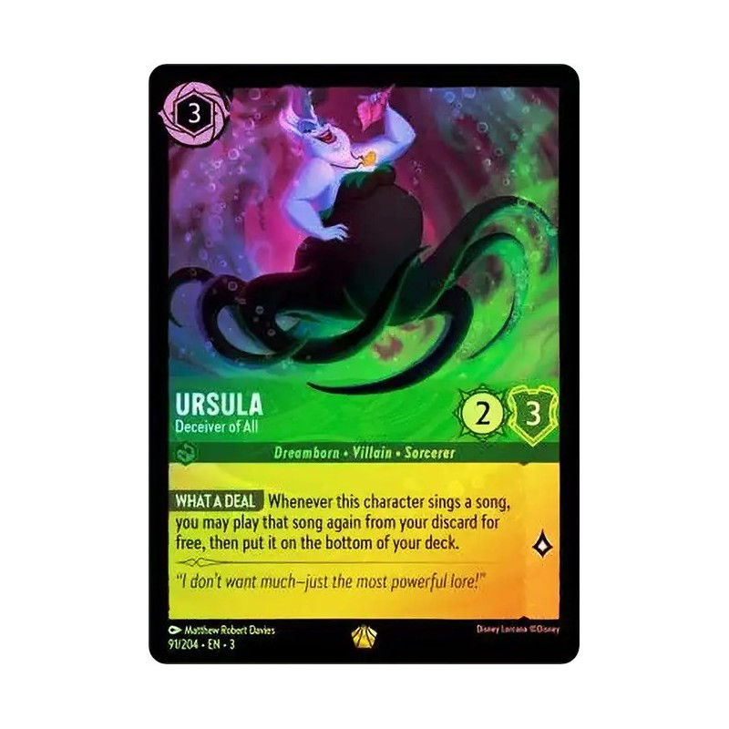 Carta Foil Ursula - Deceiver of All | Disney Lorcana #091/204·EN·3