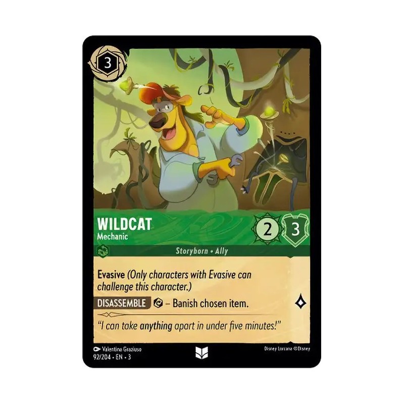 Carta Wildcat - Mechanic | Disney Lorcana #092/204·EN·3