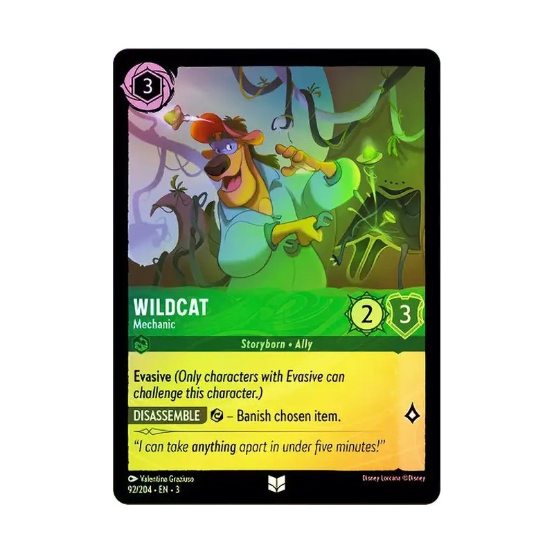 Carta Foil Wildcat - Mechanic | Disney Lorcana #092/204·EN·3