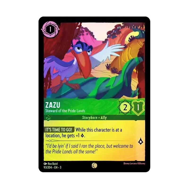 Carta Foil Zazu - Steward of the Pride Lands | Lorcana #093/204·EN·3