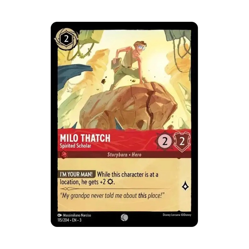 Carta Milo Thatch - Spirited Scholar | Disney Lorcana #115/204·EN·3