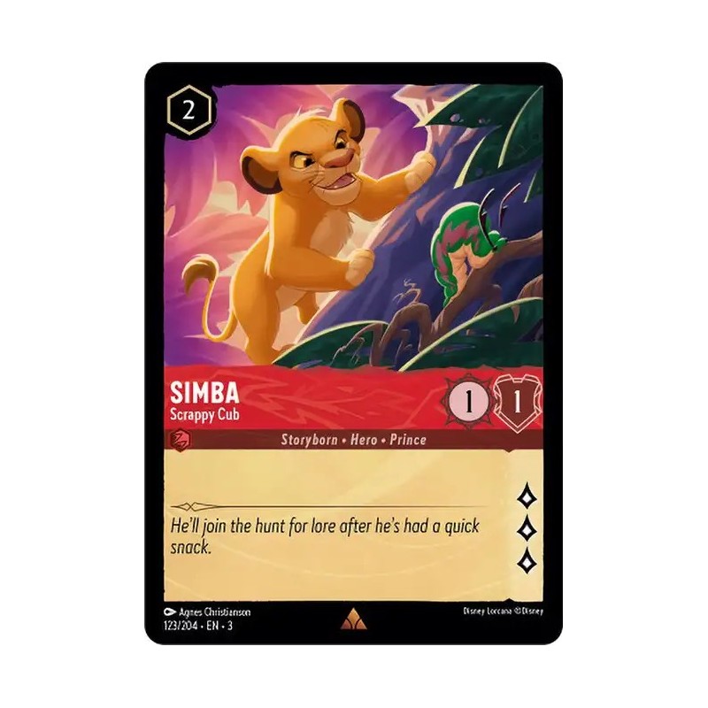 Carta Simba - Scrappy Cub | Disney Lorcana #123/204·EN·3