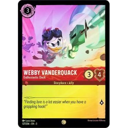 Carta Foil Webby Vanderquack - Enthusiastic Duck Lorcana #127/204·EN·3