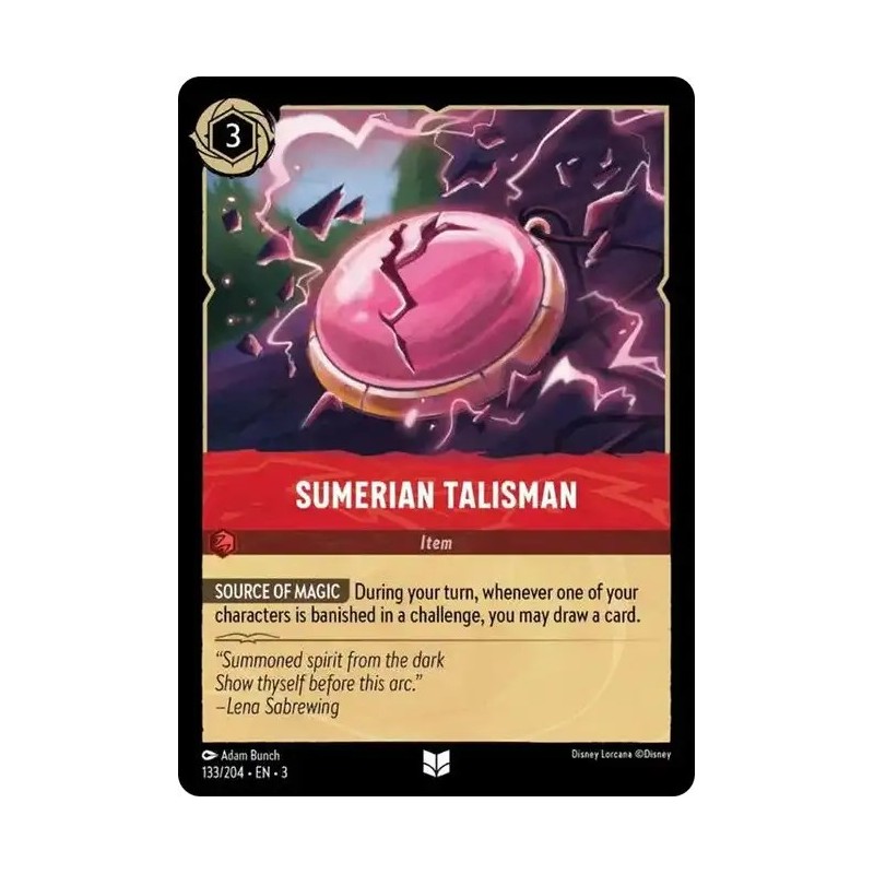 Carta Sumerian Talisman | Disney Lorcana #133/204·EN·3