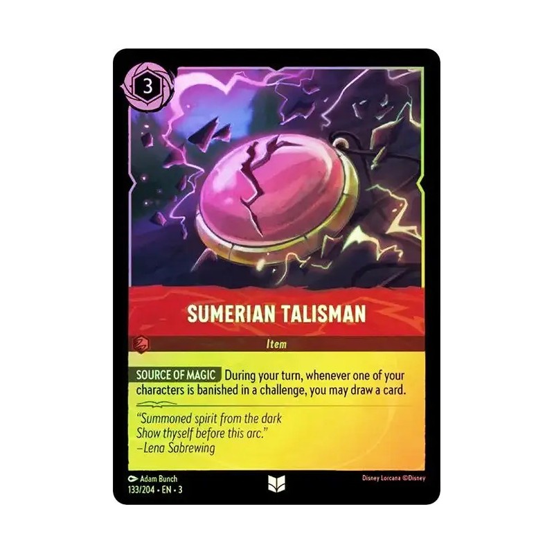 Carta Foil Sumerian Talisman | Disney Lorcana #133/204·EN·3