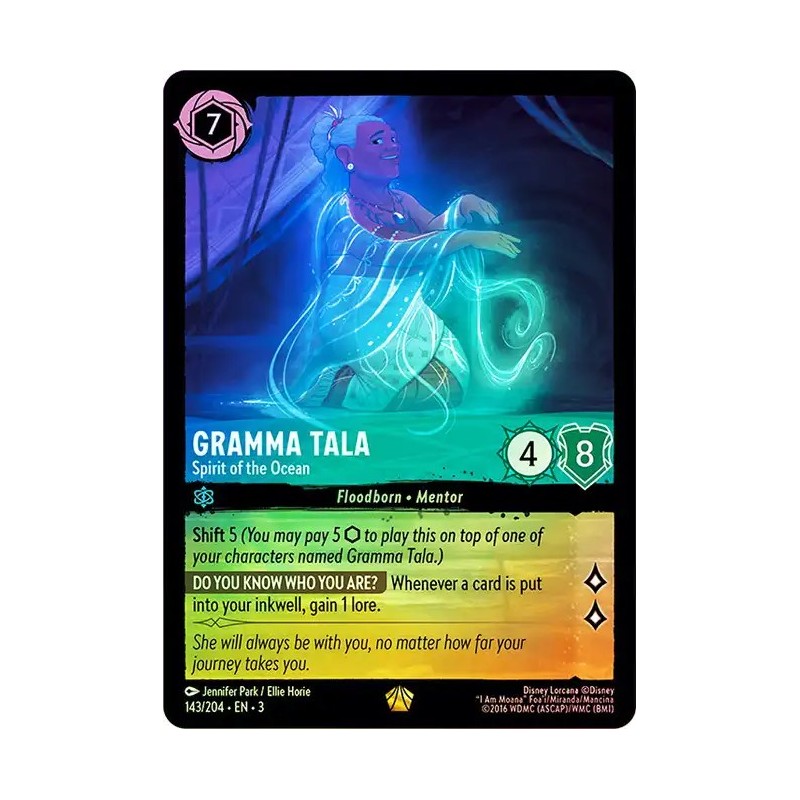 Carta Foil Gramma Tala - Spirit of the Ocean | Lorcana #143/204·EN·3