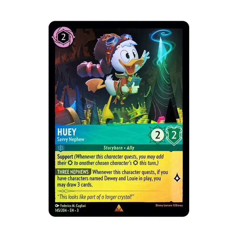 Carta Foil Huey - Savvy Nephew | Disney Lorcana #145/204·EN·3