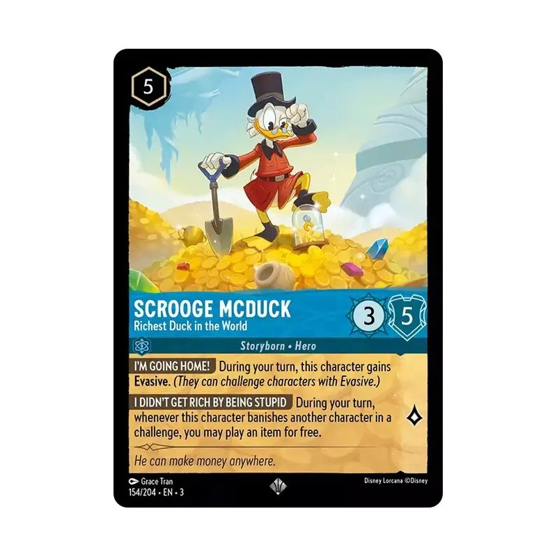 Carta Scrooge McDuck - Richest Duck in the World Lorcana #154/204·EN·3