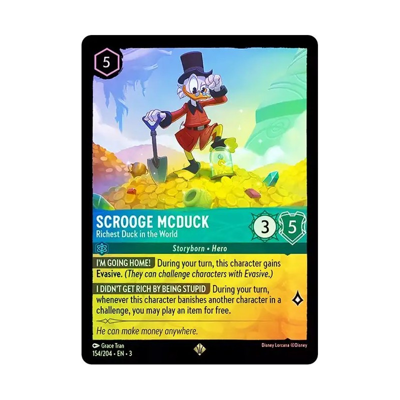 Carta Foil Scrooge McDuck - Richest Duck in the World #154/204·EN·3