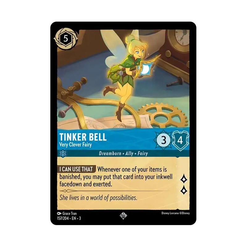 Carta Tinker Bell - Very Clever Fairy | Disney Lorcana #157/204·EN·3