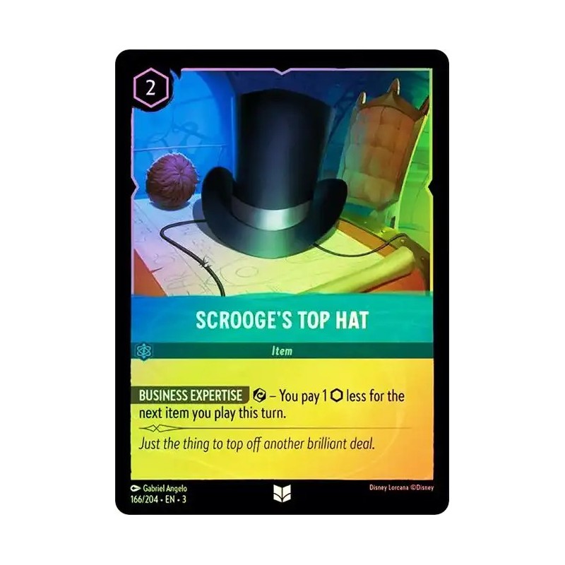 Carta Foil Scrooge's Top Hat | Disney Lorcana #166/204·EN·3