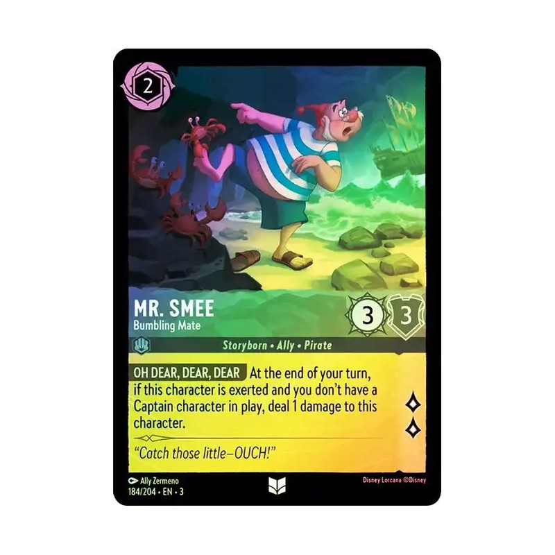 Carta Foil Mr Smee - Bumbling Mate | Disney Lorcana #184/204·EN·3